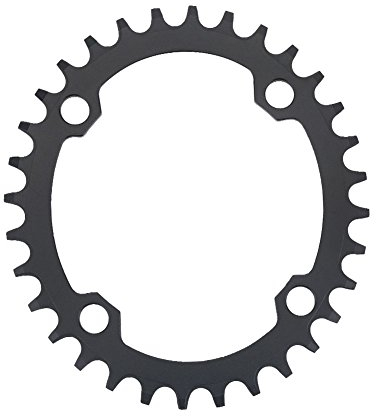 NIZUUONE Plato de Bicicleta Plato de Bicicleta Plato de una Sola Velocidad, 32t / 34t / 38t Plato de Bicicleta de Aleación de Aluminio Ovalado Ligero Plato de Bicicleta Ovalado para Bcd