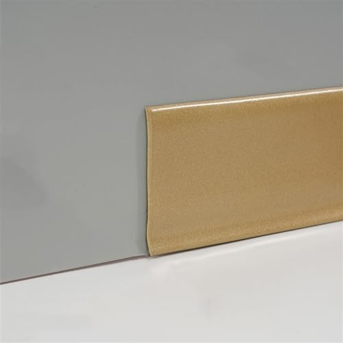 FORVOLWCO 6M Vinyl-Wandsockel Flexibler Selbstklebender Vinyl-Sockelleiste mit Falten, Vinyl-Bodensockel mit Zehe for Wand, um Wand-Fugendüse abzudecken (Color : Champagne Gold)