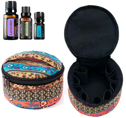Oaygat Essential Oil Storage Box Essential Oil Storage Case Essentials Oils Carry Case Nail Varnish Storages Bag Nail Polish Storage Organizer Bag Travel Bottle Storages Case for 5/10/15ml 9 Bottles