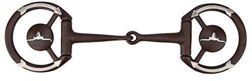 Filetto per Cavalli, Filetto Western Antico da Masticare per Cavalli con Finiture Gs Bocca con Inserto in Rame, Filetto Ad Anello per Cavallo Filetto per Bocca in Acciaio Inossidabile Filetto per Cava