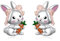 HOOHWE Hasen Ohrstecker 925 Sterling Silber Niedliche Karotten Kaninchen Ohrringe Osterhasen Schmuck Geschenke für Frauen