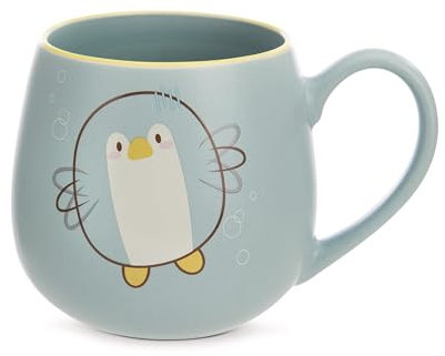 NICI Tasse mymochi Pinguin Waddle Oops 400ml 8x9cm - blau - Teetasse Kaffee-Tasse Porzellantasse Henkeltasse Tasse Mug mit Henkel für Kalt- und Heißgetränke, Kaffee, Tee, Milch, Kakao | 61833