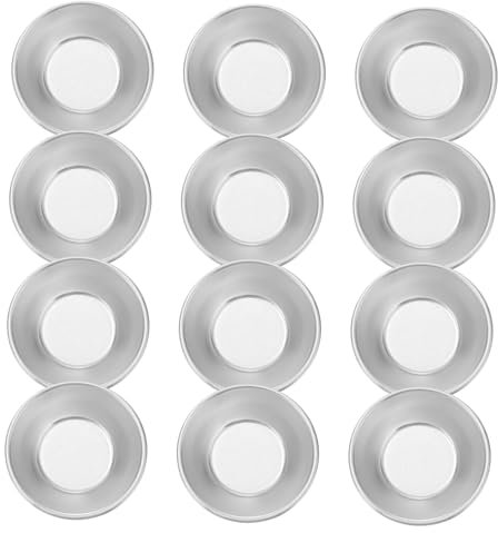 Veemoon Moule à Mini Tartelette En Inox - Lot De 25 Moules à Pasteis De Nata - Idéal Pour Desserts Muffins Et Parfait Pour Cuisson Au Four