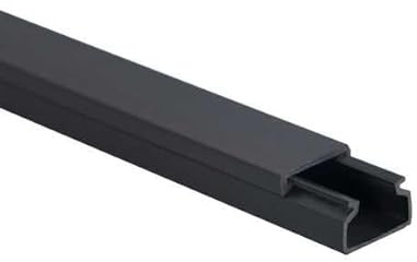KOMIB - Moulure électrique PVC 15x10 mm - Longueur 2 m - Lot de 10 unités - Cache Câble Mural avec Couvercle - Noir - Installation Facile - Idéal pour TV, Internet, Bureaux