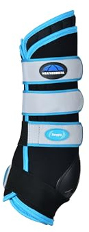 WeatherBeeta Therapy-Tec Stable Boot Wraps, Black/Blue, Large