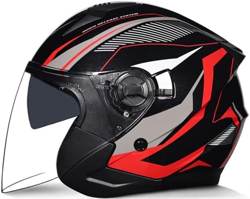 Jethelm Hochwertiger Motorradhelm, DOT/ECE-Zertifiziert Für Herren Und Damen Ideal Für Roller, Moped, Mofa Und Scooter Retro Helm Design, Halbschalenhelm Vintage