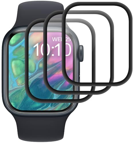 Beukei Panzer Schutz Glas für Apple Watch Series 1/2/3 42mm, 3 Stück Tempered Glass[Anti-Kratzen][Sans Bulless][9H Härte] Handyfolie