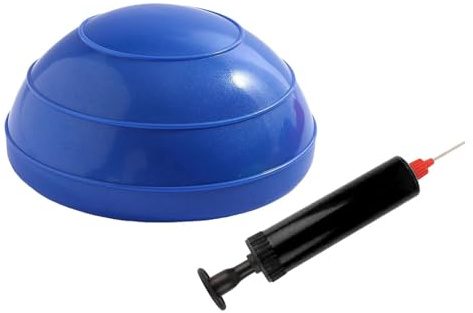 MotiveTech Demi-Ballon D'Équilibre avec Surface Antidérapante Accessoire de Fitness Support Pilates Gonflable Pompe Incluse Structure Résistante en PVC Adapté à