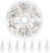 PH PandaHall 100pcs Leaf Bail Decorative Bails for Jewellery Making Pendant Bail Tibetan Style Silver Glue on Bails Flat Pad Bails for Earring Necklace Making 0.8x0.3 Inch, Hole: 4x6mm
