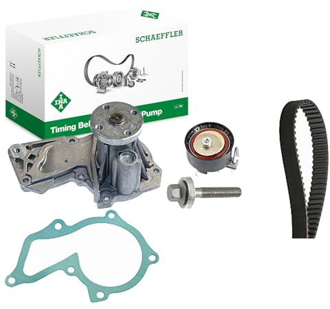 INA 530 0605 30 Wasserpumpe + Zahnriemensatz 27 mm Kompatibel mit FORD Fiesta Mk6 Schrägheck JA8, JR8 FOCUS III Turnier Kuga Mk2 DM2 MONDEO IV Turnier BA7 S-MAX WA6
