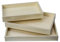 Fair Set 3 pz Vassoio in Legno Naturale da Portata e Decupage Rettangolare Senza Manico Decorare Dipingere