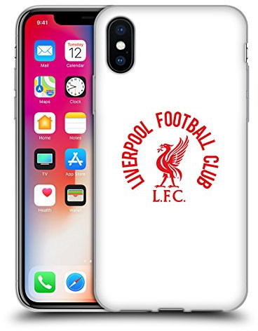 Head Case Designs Officially Licensed Liverpool Football Club Red LFC On White Liver Bird Gel Case [Military Grade Protection] Compatible With Apple iPhone X/iPhone XS