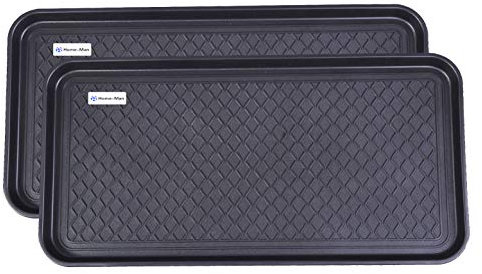 Home-Man Mehrzweck-Kofferraummatte, Schuhablage, Hunde-Futtertablett, wasserdichte Tabletts für den Innen- und Außenbereich, Bodenschutz, 76,2 x 38,1 cm, 2 Stück