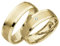 JC Trauringe Gold 585 Paarpreis I Traumhafte Eheringe breit 6 mm I Einzigartige Partnerringe Gelbgold mit Gravur in edler Schatulle I 2 Hochzeitsringe Herrenring & Damenring mit Stein I C046