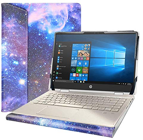 Alapmk Protective Case for 14 HP Chromebook x360 14c-caXXXX 14C-CA0053DX/HP Chromebook x360 14a-caXXXX & Dell Inspiron 14 2-in-1 5406 5400 I5400-7203GRY/Dell Inspiron 14 2-in-1 7405 Laptop,Galaxy