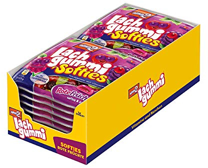 nimm2 Lachgummi Softies Rote Früchte (18 x 225g) / Fruchtgummi mit Fruchtsaft und Vitaminen