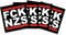 FCK NZS Sticker Paket Classic (30, 50,100, 300 oder 500 Stück) 7,4cm x 7,4cm