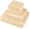 ewtshop® 40 Holz-Quadrate, 3 Größen: 10 cm + 8 cm + 5 cm, für Bastelarbeiten, als Dekoration, 2mm Dicke