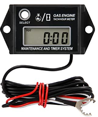 Yooreal Digital Small Engine RPM Gauge Meter Tachometer,Waterproof for ATV Garden Tractor Motor Grader Log Splitter Compressor Dirt Bike Motorcycle Marine Snowmobile