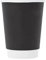 Lot de 100 gobelets en carton de 340,2 g - Double paroi - Recyclables - Noires - Sans couvercle