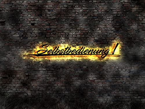 Leuchtschild Selbstbedienung Schild Gastro Tafel Tischschild keine Aufkleber theke neon sign Blechschild