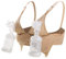 iloveSIA® Damen Still-BH – Abpumpen & Stillen, Ohne Bügel, Verstellbar, Komfortabel – Für Freihändiges Abpumpen & Stillen Farbe Beige XL