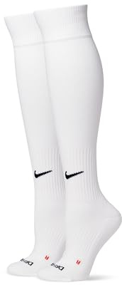 Nike Unisex Baseball/Softball Over-The-Calf Socks (2 Pairs), White/Black, Medium
