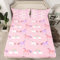 Kinder Einhorn Spannbetttuch Set Niedlich Einhorn Druck Spannbettlaken 90x200cm mit 1 Kissenbezüge Kawaii Mädchen Bettlaken Set Rosa Lila Regenbogen Tierdruck Zimmer Dekor Kein flaches Blatt