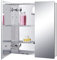 Fundin Bathroom Wall Cabinet With Half Cut Shelves, 60 x 65 Stainless Steel Storage Cabinet, Bathroom Mirror Cabinet