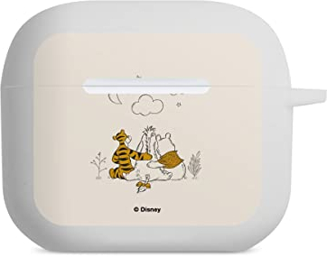 DeinDesign Hülle mit Karabiner kompatibel mit Apple AirPods (3.Generation) Case weiß Schutzhülle mit Schlüsselanhänger Winnie Puuh Offizielles Lizenzprodukt Disney