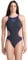 ARENA One Big Logo Costume Intero Donna, Costume da Bagno ad Asciugatura Rapida, Costume da Bagno Sportivo in Tessuto MaxLife Eco con Massima Resistenza al Cloro e Protezione UV UPF 50+
