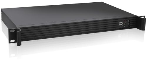 1. Châssis compact rackchoice 1U pour serveur/bureau Mini-ITX – Profondeur de 25 cm, prend en charge la carte mère Mini-ITX, utilisation informatique professionnelle, noir