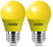 EXTRASTAR E27 LED Light Bulb Yellow, 4W Edison Screw G45 Red Bulb, 180° Beam Angle Lightbulbs for Christmas Holiday Party, Non-Dimmable, Pack of 2