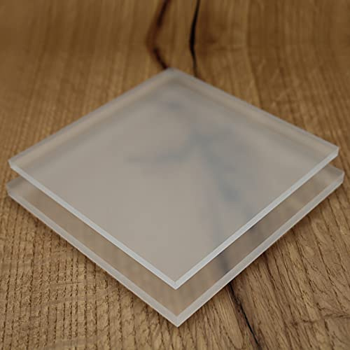 Acrylglas GS | farblos Satiniert | 4 mm - 6 mm - 8 mm | Im Zuschnitt | Kunststoffplatte milchig | matt (6 mm - 300x300 mm Wunschmaß eintippen)