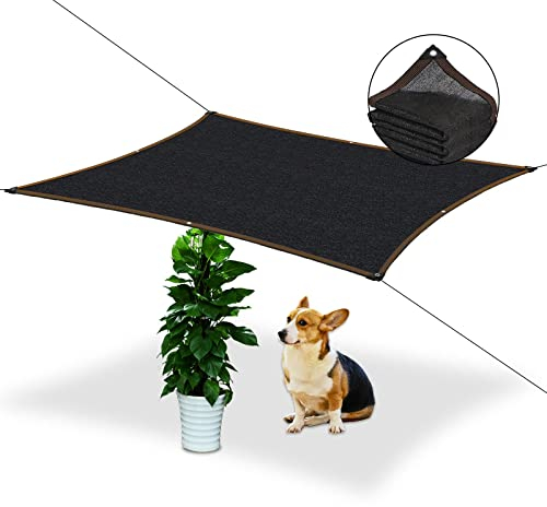 TToldo Vela - Exterior Terraza Vela Sombra 70%- 4x8m Rectangular Lona Malla Sombreo de Balcon/Pergola, para Red Terrazas Parasol