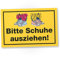 DankeDir! Bitte Schuhe ausziehen - Schild 30 x 20 cm - Geschenkidee Partydeko Deko Geschenk Kollegen Freunde Party - lustiger Spruch Spruchschild Türschild Geburtstagsgeschenk Wanddeko