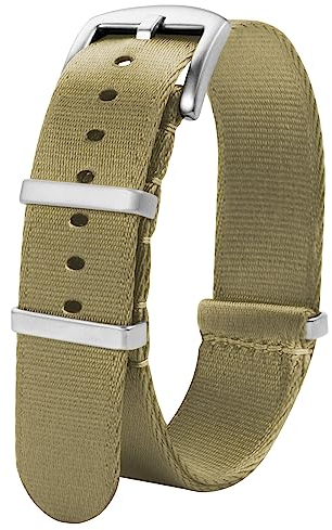 TStrap Nato Uhrenarmband 24mm Nylon - Khaki Armband Uhren für Herren Damen Ersatz - Weich Schnellwechsel Uhrband Ersatzarmband Uhr - 18mm 20mm 22mm 24mm