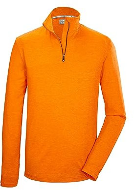 killtec Herren Funktionsshirt mit Stehkragen und Reißverschluss KSW 95 MN LS SHRT, orange, XXL, 40843-000