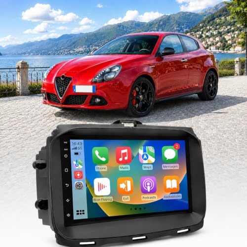 VIBEX Autoradio 7 Pollici per Alfa Romeo Giulietta 2015-2020 con Apple CarPlay e Android Auto, Monitor Touchscreen HD, Navigatore GPS WiFi Bluetooth, Mantiene Comandi al Volante, DNA