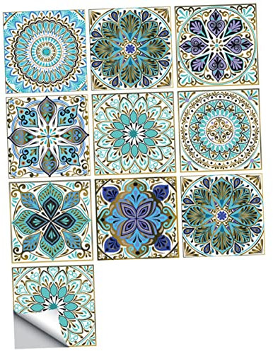 PRETYZOOM 10 Stk Simulierte Fliesenaufkleber Alte Aufkleber Mexikanische Aufkleber Wasserfeste Aufkleber Fliesenaufkleber Abziehen Und Aufkleben Wandfliesen Aufkleber Jahrgang Mexiko Pvc