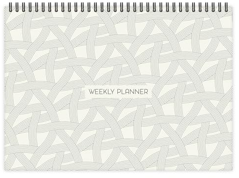 etmamu 253 Wochenplaner A4 Line Patterns Nr. 1, 60 Blatt, Kalender für Erledigungen, Termine und Aufgaben