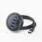 chenyang USB 3.0 Unterputz Desktop Hub,3 USB 3.0 Port Hub Tüllenloch 2,36 Zoll (60 mm) mit 3,5mm Audioanschluss