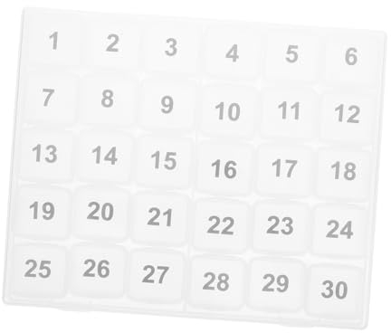 KICHOUSE 30gitter Tage-medikamenten-organizer Reise-pillen-etui Mit Fächern Tragbares Monats Pp-material Transparent Für Einfache Überwachung