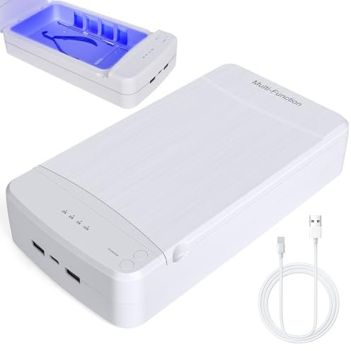 AORAEM Stérilisateur UV, portable à double couche, stérilisateur pour instruments, désinfectant UV professionnel, avec fonctionnement silencieux, convient pour les outils à ongles et les salons de