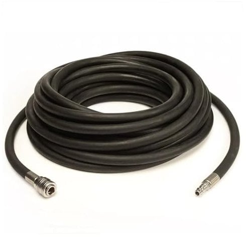 SGS 8mm Rubber Air Compressor Air Hose with Quick Release Couplers - 10m