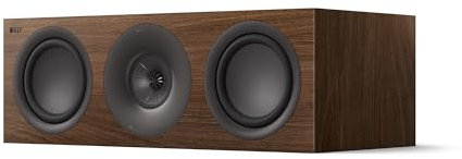 KEF Q6 Meta Passive Centre/LCR HiFi Speaker, Walnut | Music | TV & Home Cinema | Gaming | 3-way Closed Box | 4 Uni-Q Driver with MAT | Dual 6.5 LF Drivers