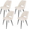 WAFTING Esszimmerstühle 4er Set, Kordsamt Stuhl Mit Dickem Cord-Schwamm Gepolsterter, Esstischstühle mit Separaten Metallbeinen, für Esszimmer, Wohnzimmer, Schlafzimmer und Empfang, Beige