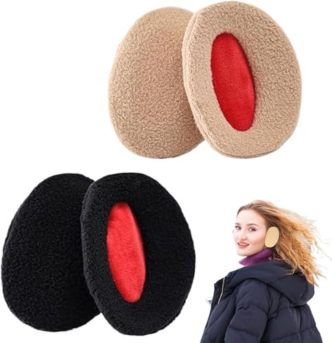 pcsfoe 2 Paar Earbags,Ohrenwärmer,Ohrwärmer,Ohrenwärmer Damen,Ohrenschützer Damen,Ohrenschützer Winter Mit Flaumig Ohrwärmer Gefüttert,Geeignet Zum Radfahren, Angeln, Wandern Und Skifahren