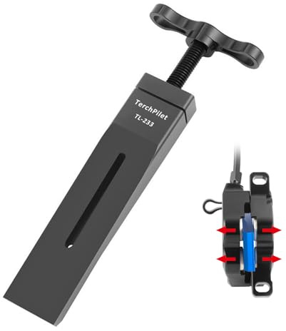 TerchPilet Bicycle Hydraulic Disc Brake Piston Press Tool for SRAM Calipers – CNC Aluminum, Compatible with Shimano, Magura Dual/Quad Piston Ceramic Brakes, Quick & Easy Brake Maintenance Tool