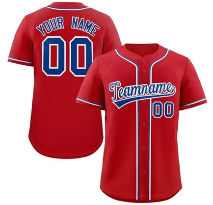 KONG JIMFAN Personalisiertes American Football Trikot,Football Kostüm Mit Eigenem Namen Nummer & Logo,Sportliche Kleidung Für Herren Und Damen Unisex Baseball Shirt Trikot Personalisiert(28)